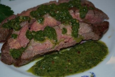 Flank Steak with Chimichurri Sauce