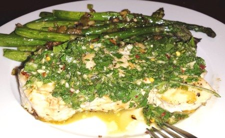 Doc’s Swordfish with Cilantro Sauce