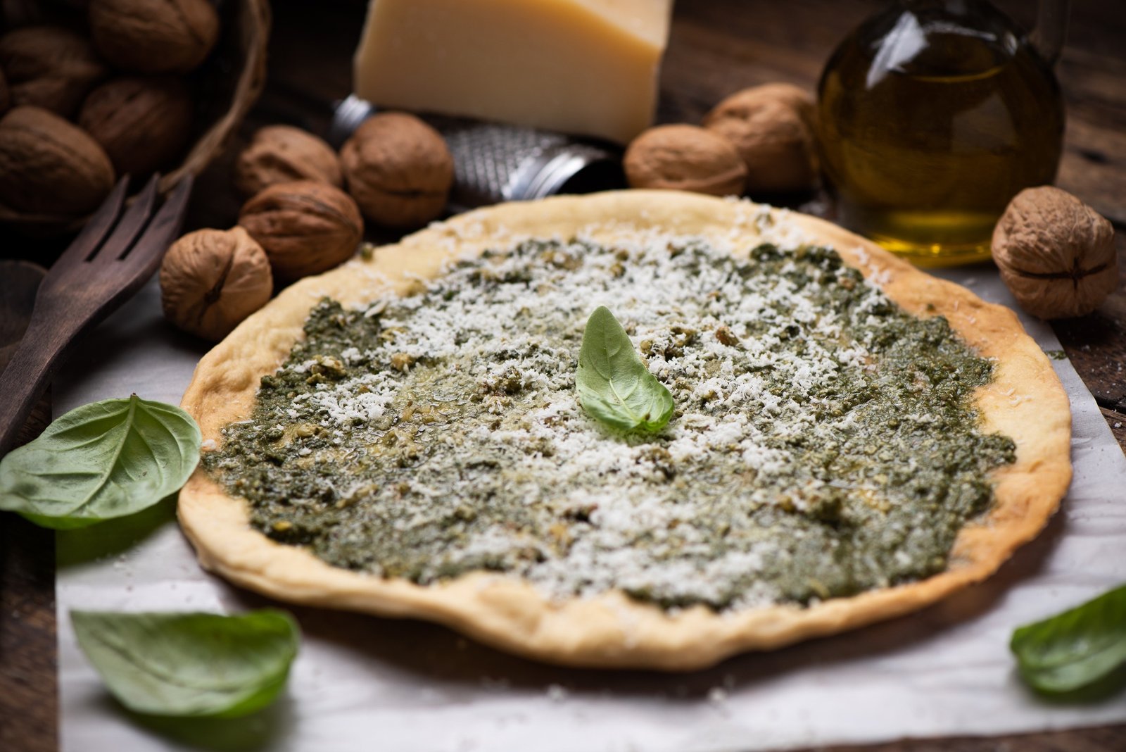 Pesto Cauliflower Pizza