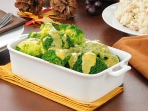 broccoli with cheese sauce picture id156470618
