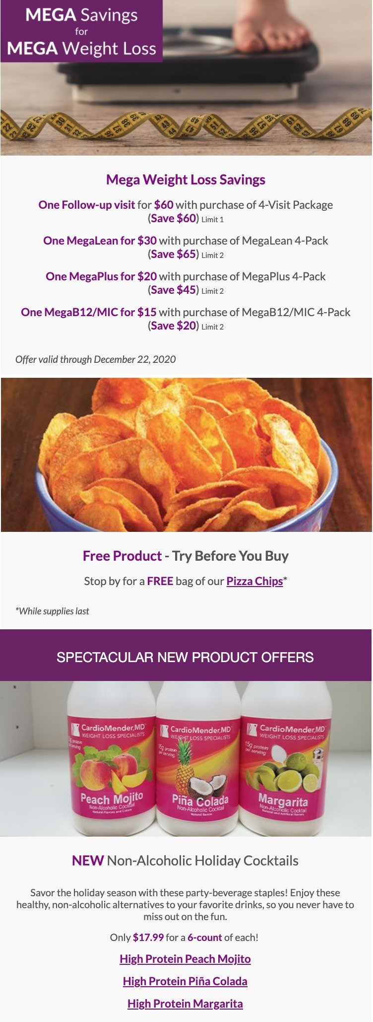 MegaDeals and Cocktails 1 cardio mender specials dec 16